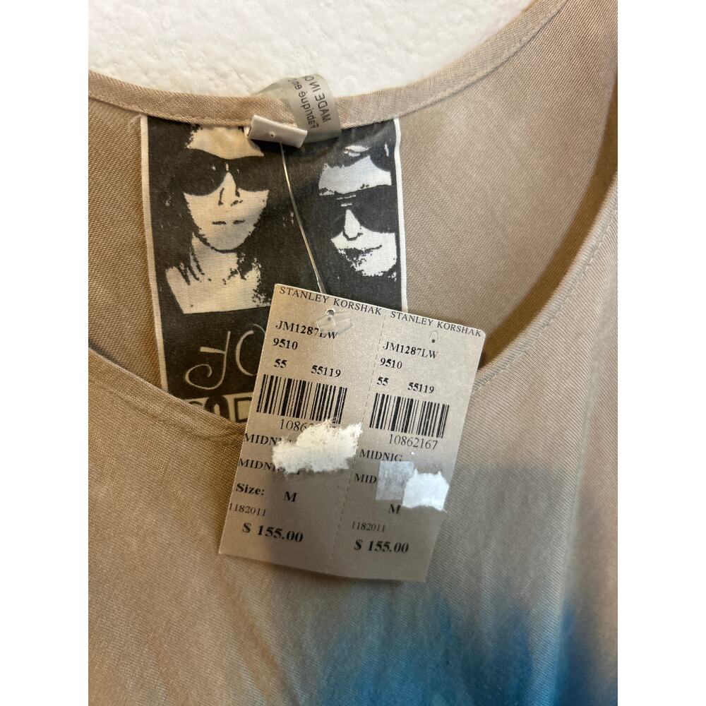 Young Fabulous & Broke | (NWT) Blue/Tan Tie Dye Cold Shoulder Top | Med - Picture 7 of 10
